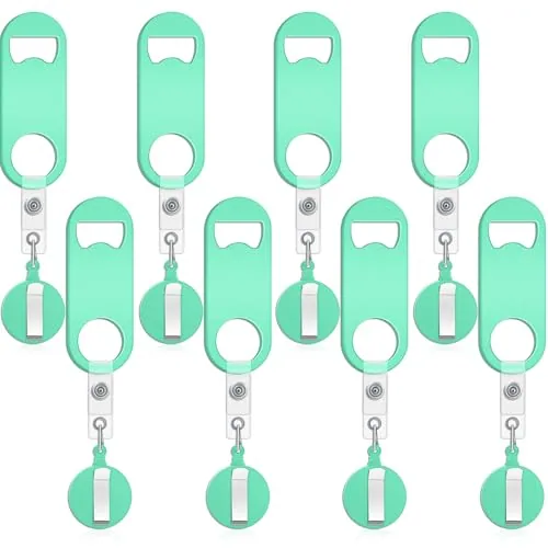 8 Piece Light Green Retractable Bottle Opener Bartender Flat Beer