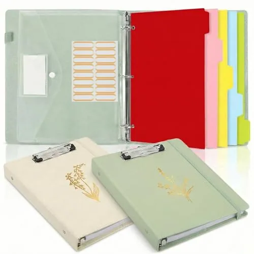 2 Piece Leather 3 Ring Binder