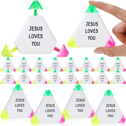 24 Piece Bible Highlighters Christian Gifts, Pink