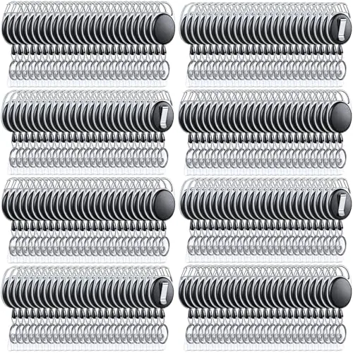 110 Piece Retractable Badge Reels Holders, Black