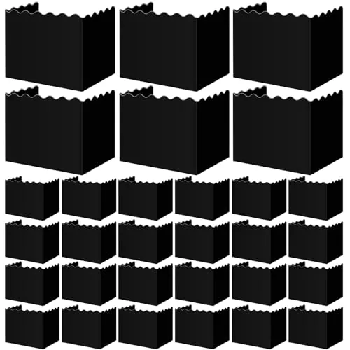 24 Piece Wavy Edges Privacy Folders, Black