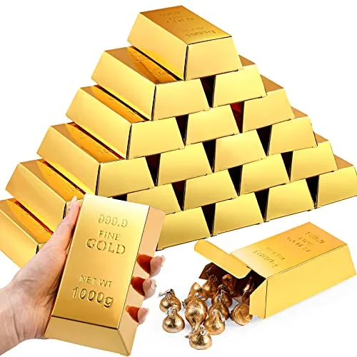 24 Piece Bar Favor Boxes, Gold