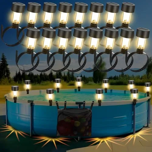 24 Piece Solar Pool Side Lights