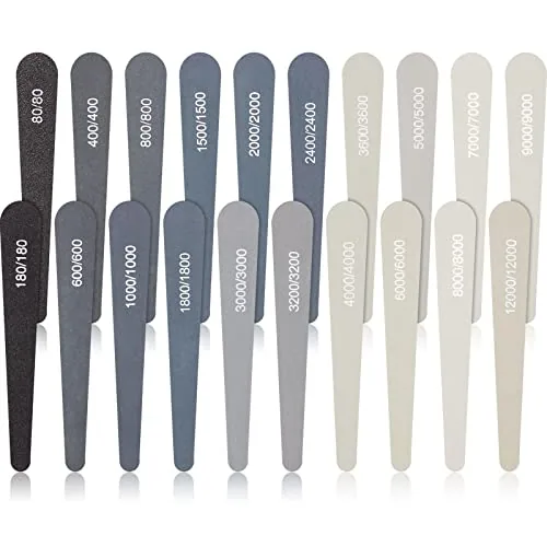 20 Piece Model Sanding Sticks Low Grits High Grits Water Drop Style