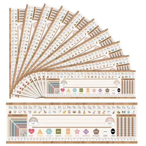 40 Piece Boho Retro Desk Name Plates