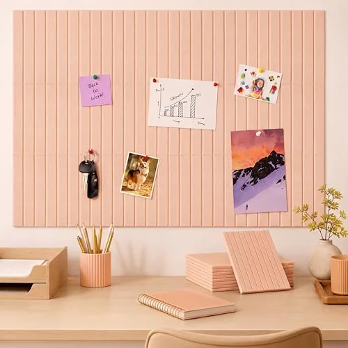 12 Piece 48 in x 36 in Large Cork Board Alternative Felt Bulletin