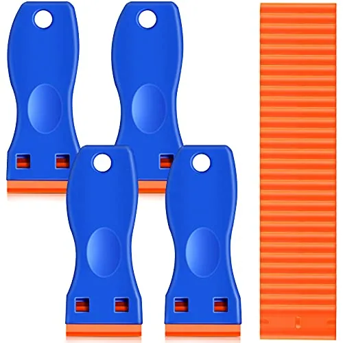 4 Piece Plastic Razor Blade Scraper