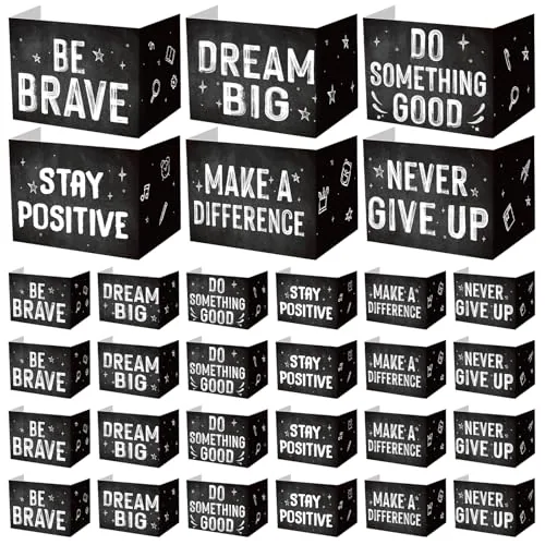 24 Piece Inspirational Privacy Folders, Black