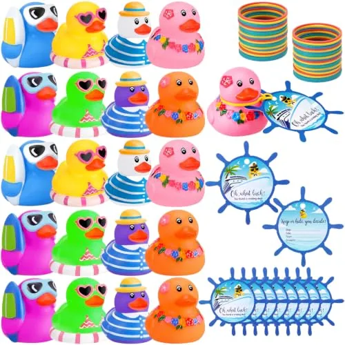 72 Piece Cruise Rubber Ducks Tag Kit Bulk