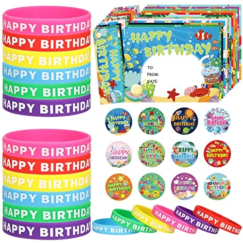 108 Piece Happy Birthday Certificates, Multicolour