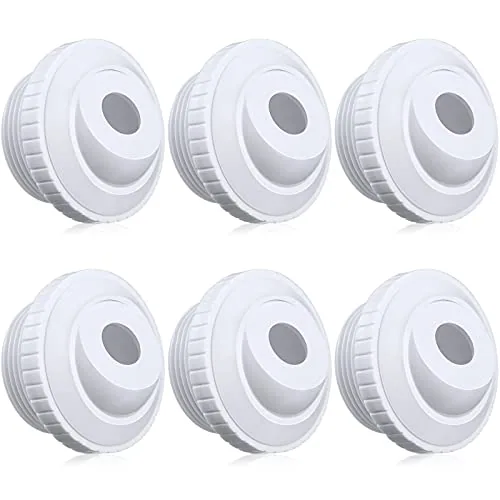 6 Piece Pool Jet Nozzle 1/2 Inches Sp1419c Flow Inlet Fitting, White