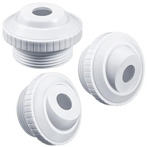3 Piece Pool Jet Nozzle 3/4 Inches SP1419d Flow Inlet Fitting, White