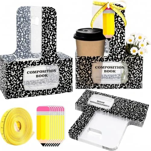 24 Piece Back to School 2 Cup Drink Carrier, Black