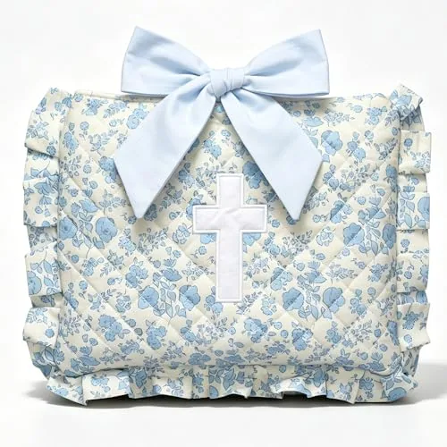 Quilted Bible Cover Case Book Sleeve, Blue