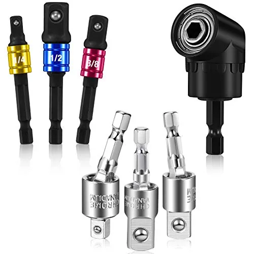 7 Piece Impact Drill Sockets Adapter Drill Bit Adapter Set