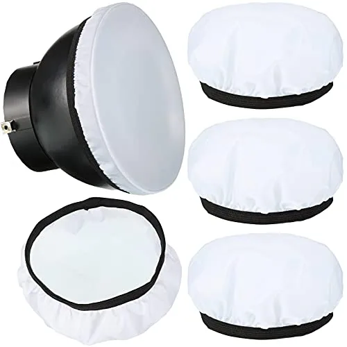 4 Piece 7 in/18cm Light Diffuser Sock Soft White Cloth Diffuser
