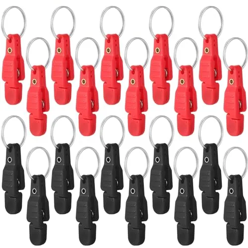 20 Piece Heavy Tension Snap Release Clips Padded Trolling Clips, Black