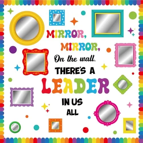 59 Piece Self-Adhesive Motivational Bulletin Board Set Mirror Mirror on The Wall, Multicolour