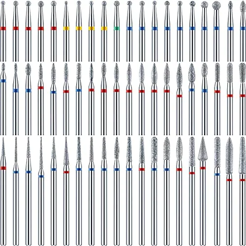 60 Piece Diamond Nail Drill Bit Set