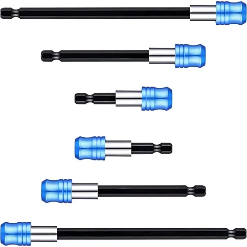 6 Piece Drill Bit Extension 2/4/6 in Quick Release Magnetic