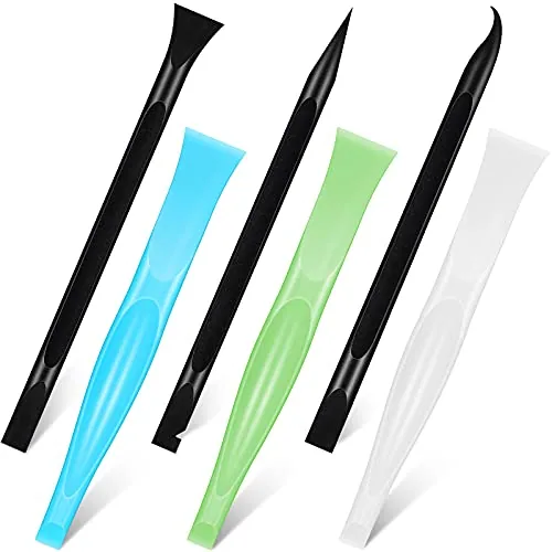 6 Piece Non-scratch Plastic Scraper Cleaning Tool, White