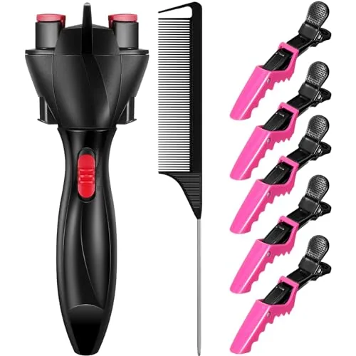 7 Piece Automatic Braider Set, Pink