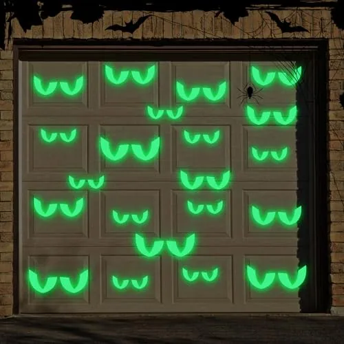 40 Piece Magnetic / 20 Pairs Halloween Garage Door Decorations Magnets Glow