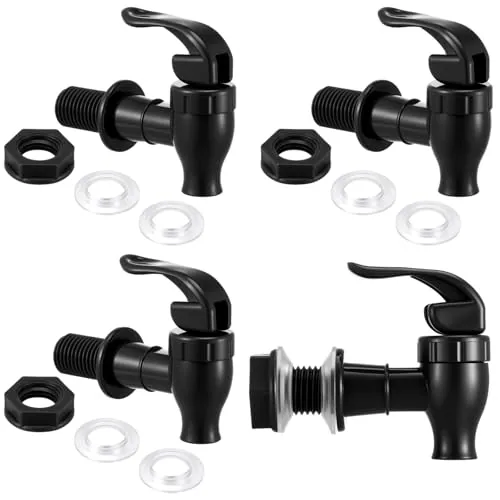 4 Piece BPA-Free Replacement Faucet, Black