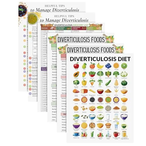 6 Piece Diverticulosis Food List Poster Diverticulosis Diet High, Multicolour