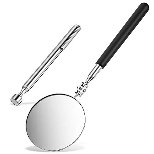 2 Piece Telescoping Inspection Mirror Set 3 Lb Magnetic Stick