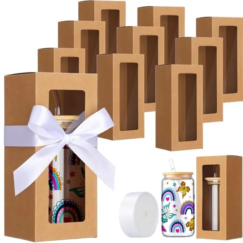 24 Piece Tumbler Gift Box, Brown