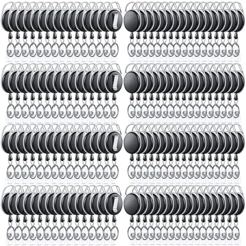 310 Piece Retractable Badge Reels Holders, Black