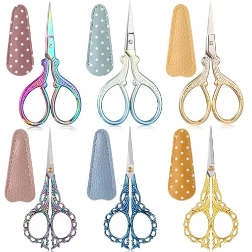 6 Piece Small Embroidery Scissors