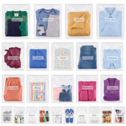 30 Piece Hospital Bags, Clear