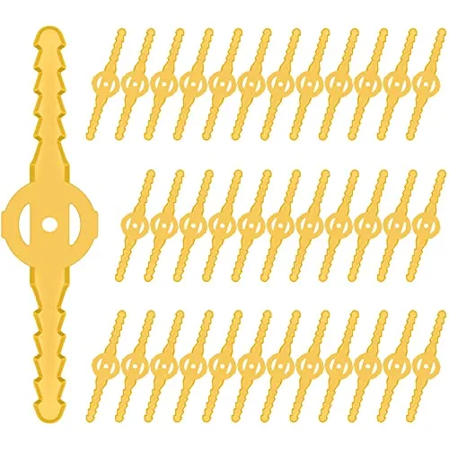 36 Piece String Weed Trimmer Head Blade Replacement Plastic Cutter, Yellow