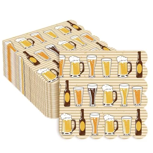 100 Piece Cheers & Beers Paper Napkins 2 Ply Disposable Cheers &, Brown