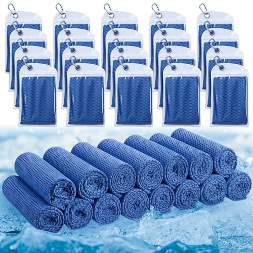 20 Piece Cooling Towels, Blue