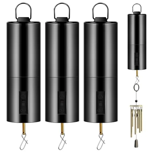 2 Piece Hanging Rotating Motor Wind Spinner, Black