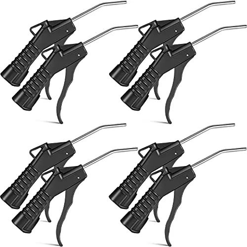 16 Piece Air Nozzle Blower Gun Pistol Grip Air Blow Tool, Black