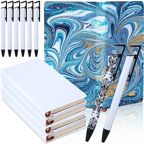 12 Piece Sublimation Journal Blank Gift Include 4 pcs A6, White