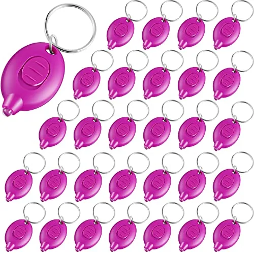 50 Piece Mini UV LED Keychain Flashlight 395nm UV Light Black, Purple