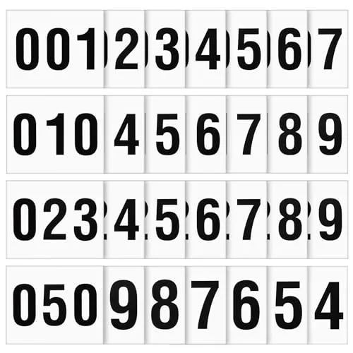 50 Piece Self-Adhesive 1-200 Adhesive Race Bibs 7.5 x 6 Inches Competitor, White