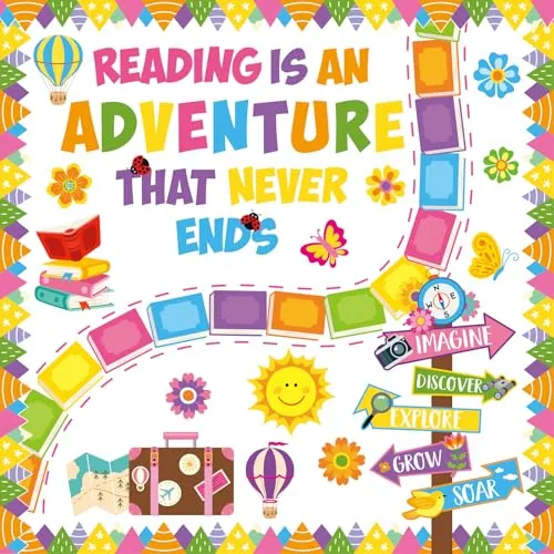 55 Piece Reading Bulletin Board Set
