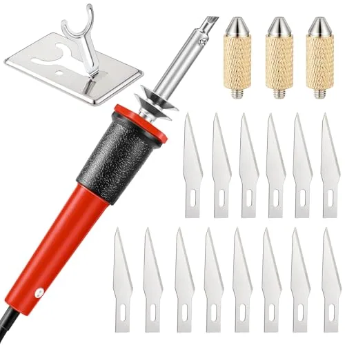 19 Piece Electric Hot Knife Cutting Tool, Red