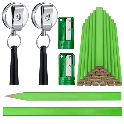 24 Piece Carpenter Pencil, Green