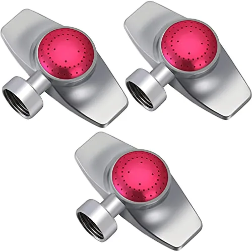 3 Piece Metal 360 Degree Circle Pattern Spot Sprinkler, Red