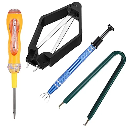 4 Piece IC Chip Remover Tool IC PLCC Chip Extraction Tool, Black