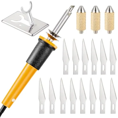 19 Piece Electric Hot Knife Cutting Tool, Yellow