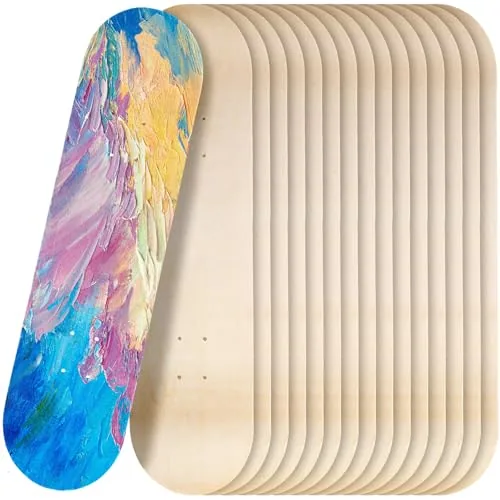 16 Piece Blank Skateboard Decks Bulk 32 x 8 Inch 7 Ply Maple, Wood