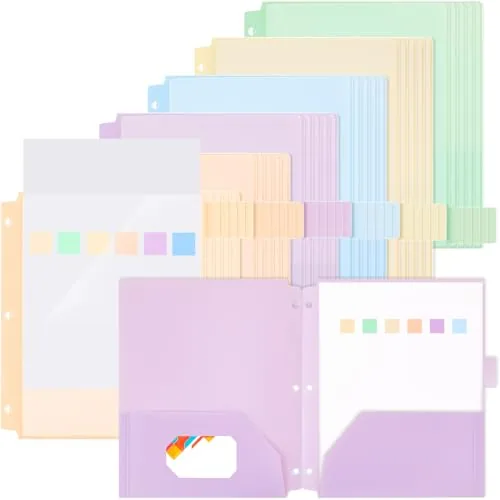 30 Piece Pastel Plastic Folders
